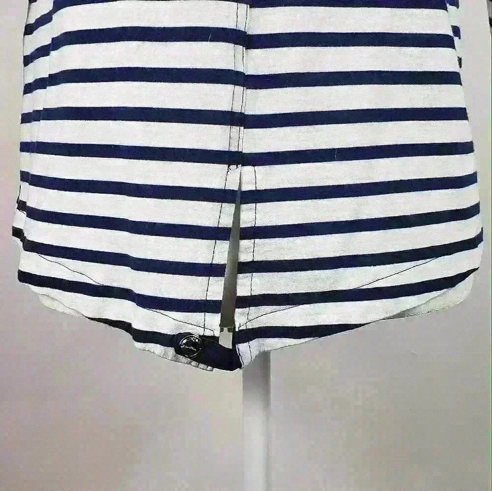 Lauren Ralph Lauren Active Jacket Navy White Stripes 3/4 Sleeves Cotton Size S - Picture 13 of 16